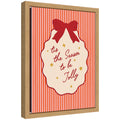 Retro Tis the Season Jolly by Lucky Guava Framed Canvas Wall Art Print