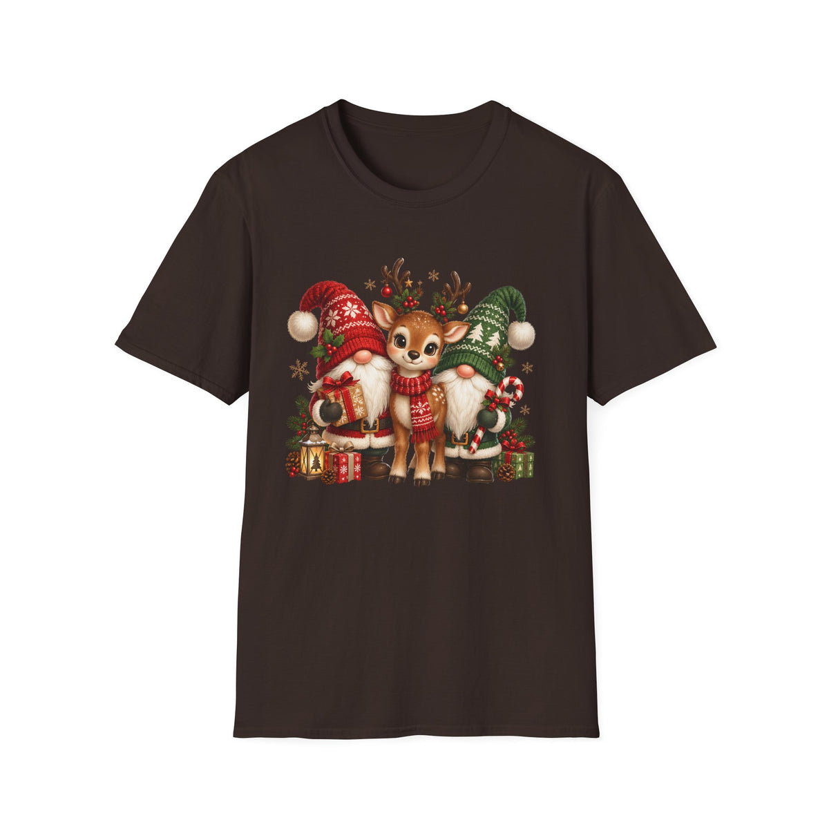 Christmas Reindeer and Bear Family T-Shirt
