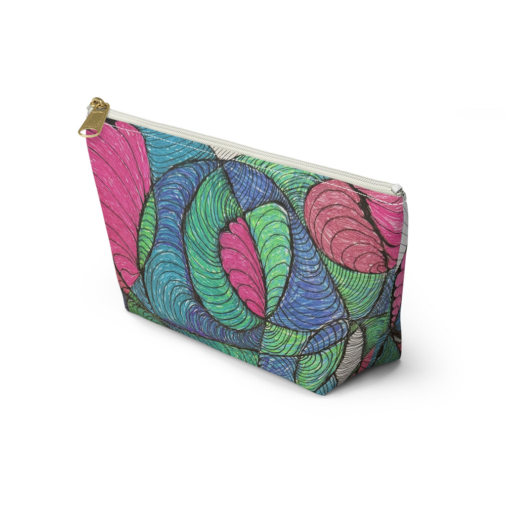 Colorful Abstract Floral Accessory Pouch