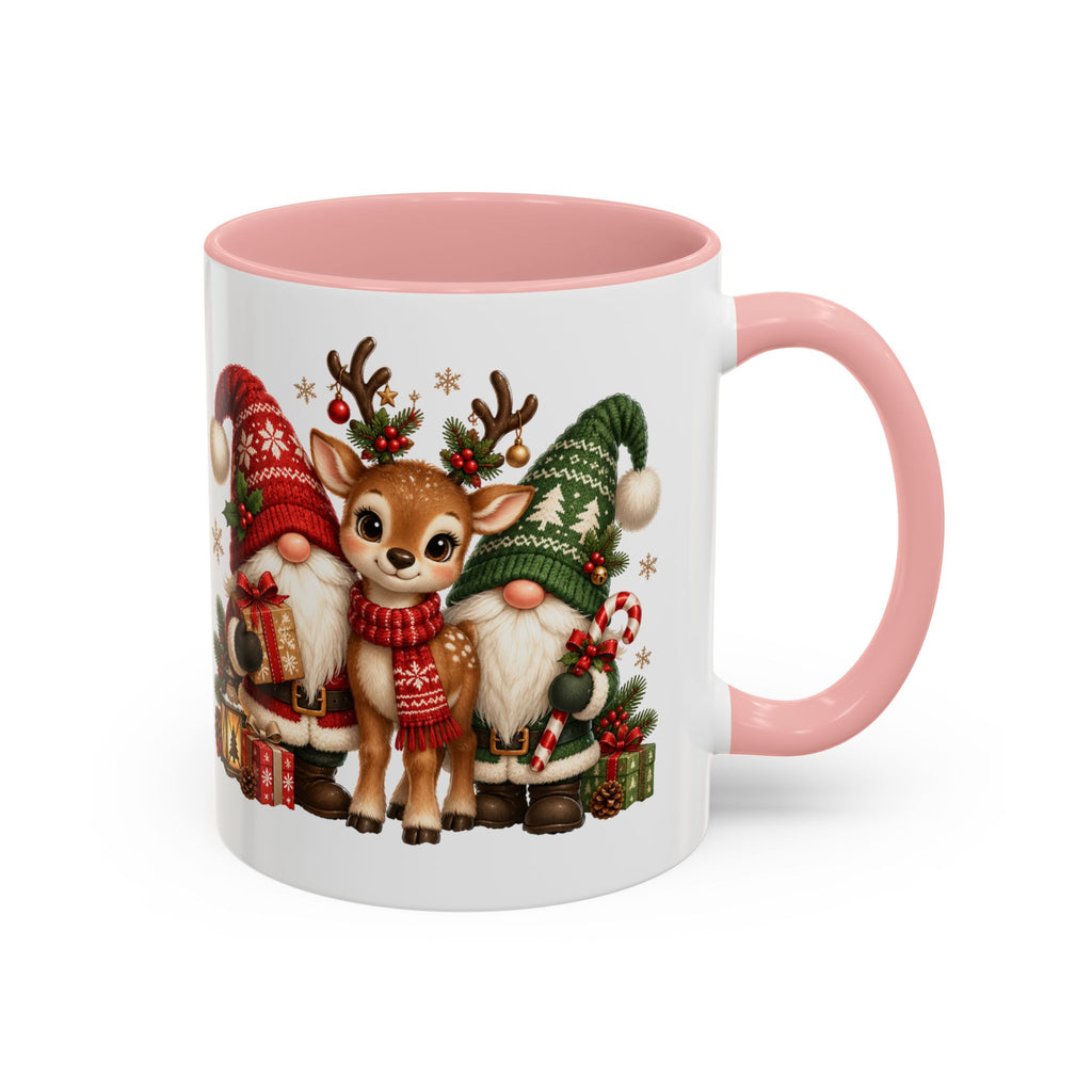 Festive Christmas Gnome and Reindeer Coffee Mug
