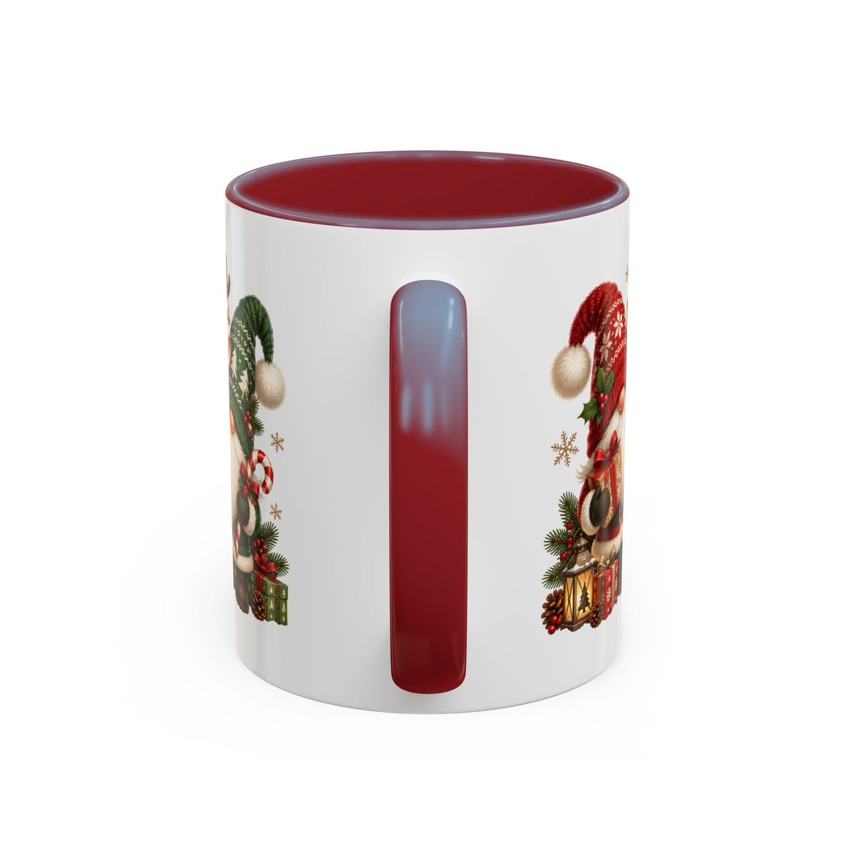 Festive Christmas Gnome and Reindeer Coffee Mug