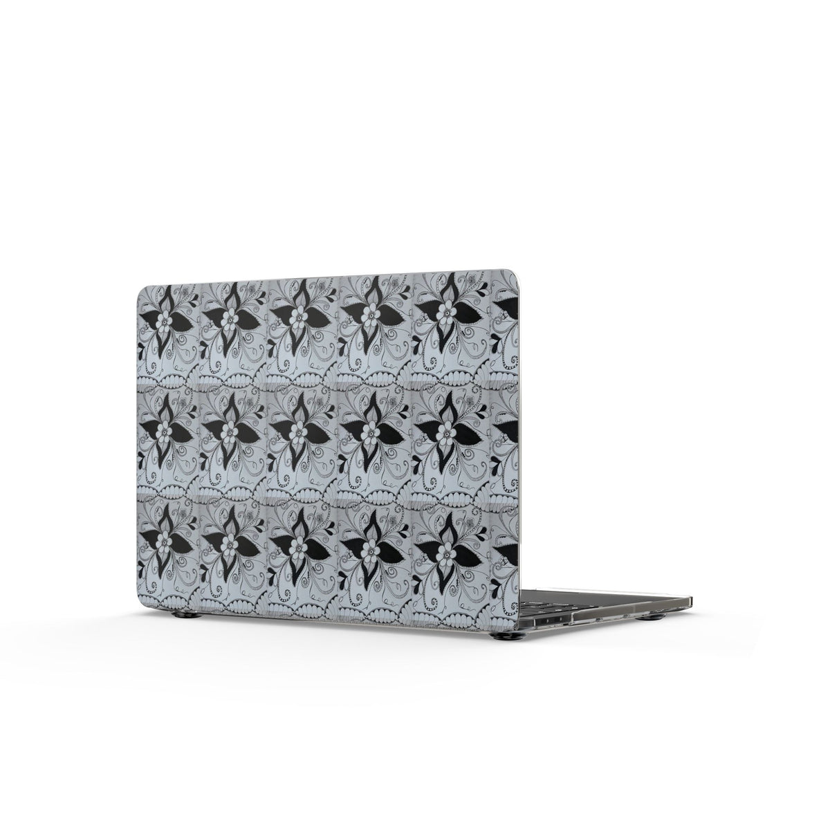 Floral Pattern Clear MacBook Case