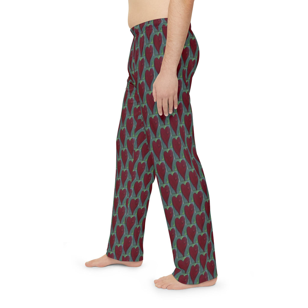 Men's Heart Pattern Pajama Pants