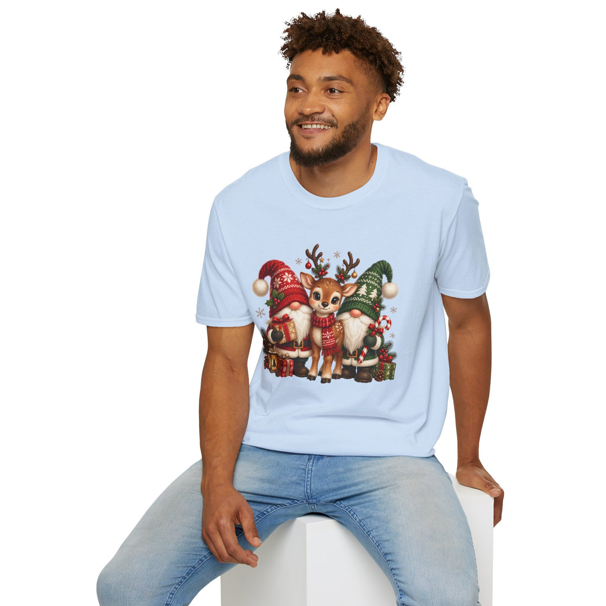 Christmas Reindeer and Bear Family T-Shirt