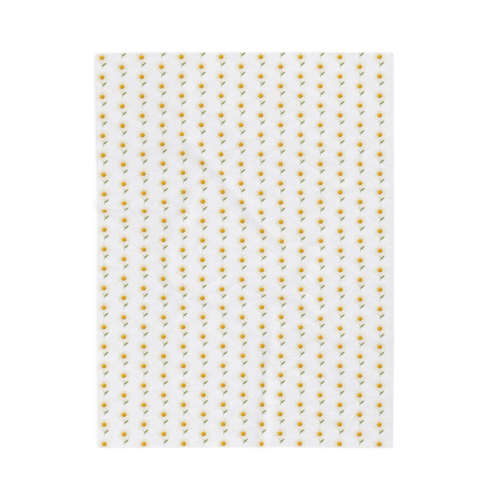 Daisy Floral Velveteen Plush Blanket