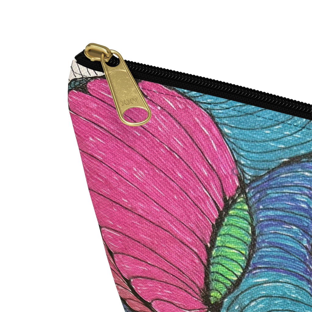 Colorful Abstract Floral Accessory Pouch
