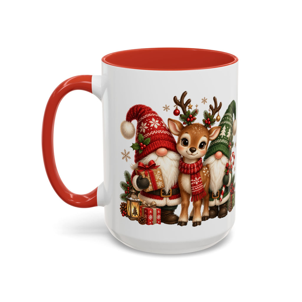 Festive Christmas Gnome and Reindeer Coffee Mug