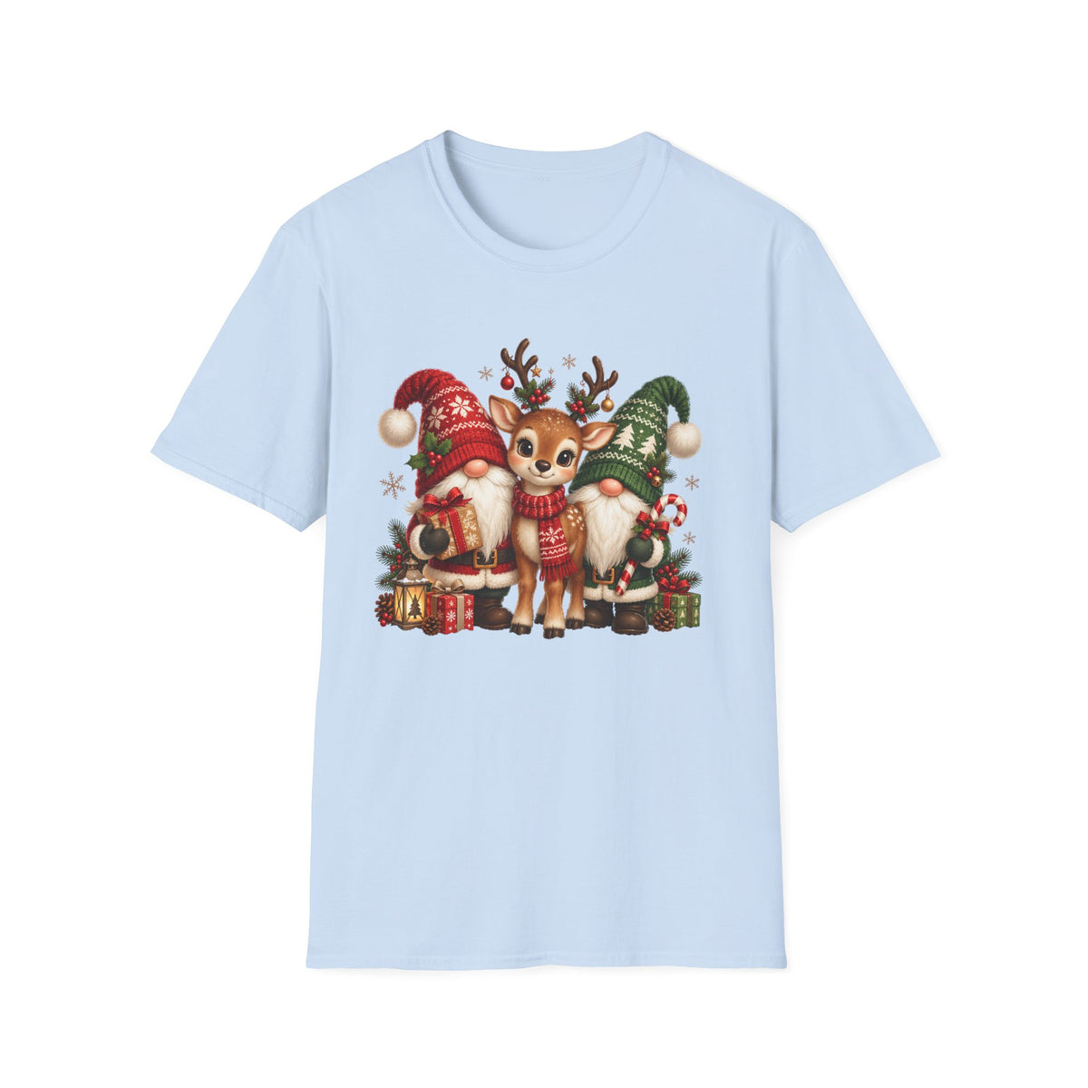 Christmas Reindeer and Bear Family T-Shirt