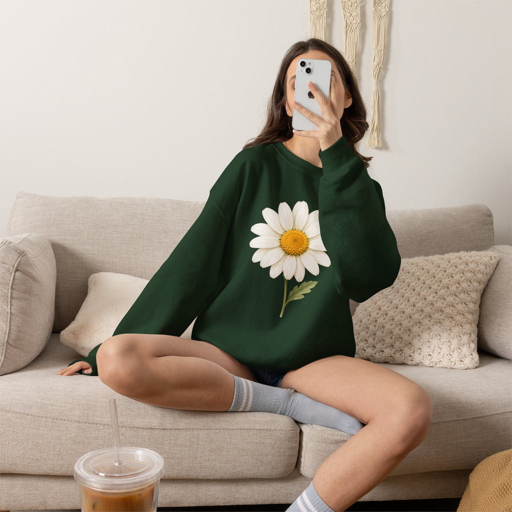Daisy Flower Crewneck Sweatshirt