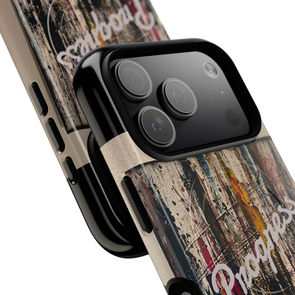 Tough Magnetic Case — Abstract Grunge Paint Stripe Design