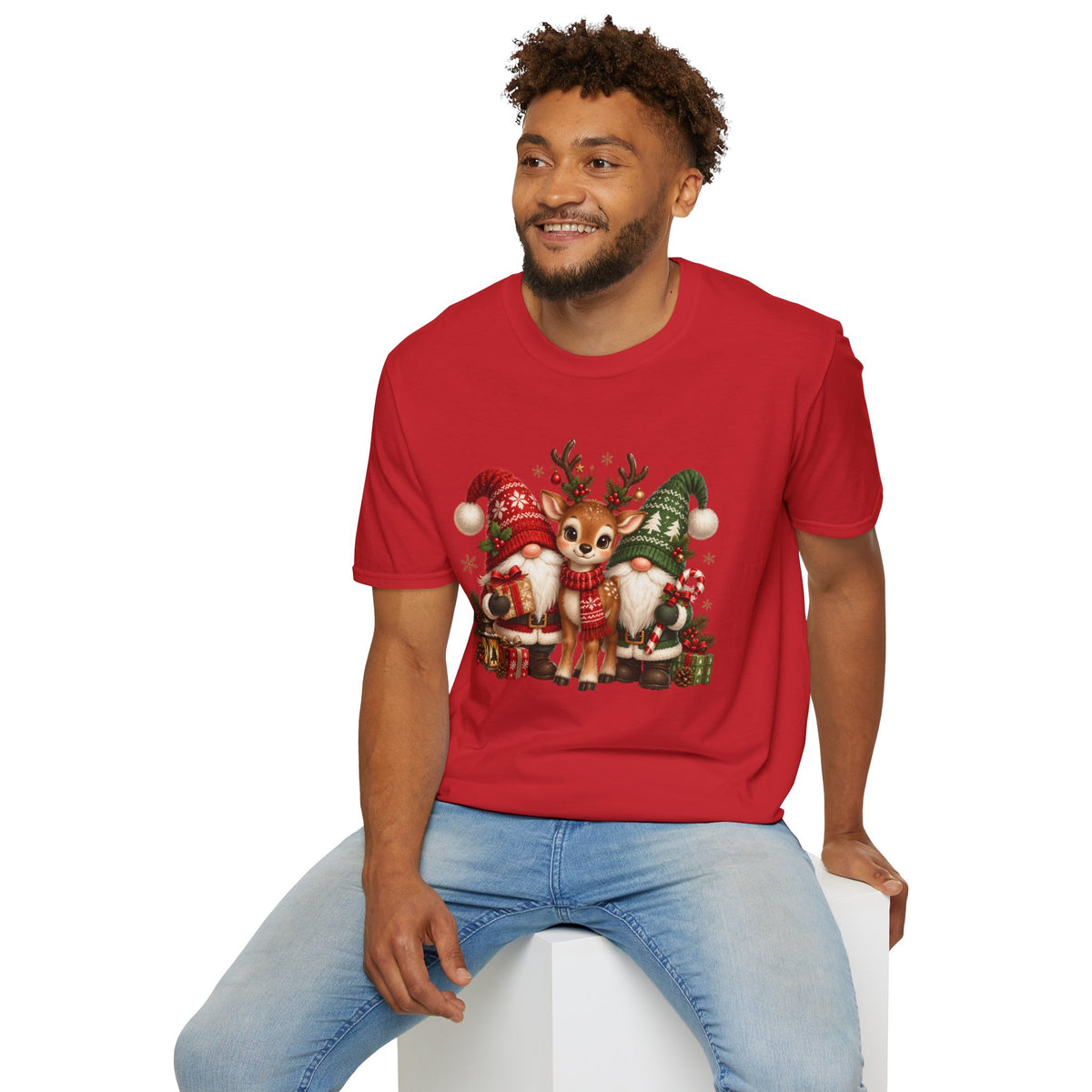 Christmas Reindeer and Bear Family T-Shirt