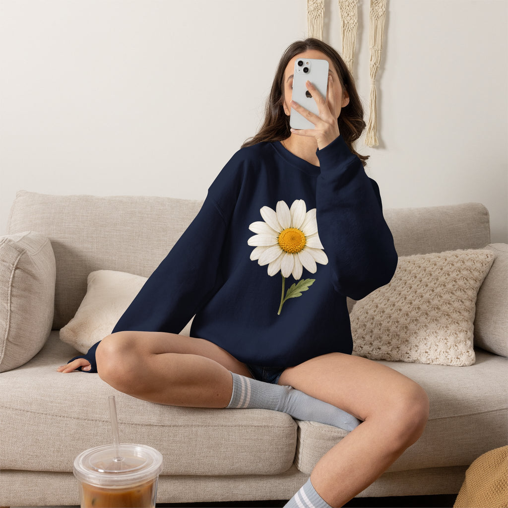 Daisy Flower Crewneck Sweatshirt