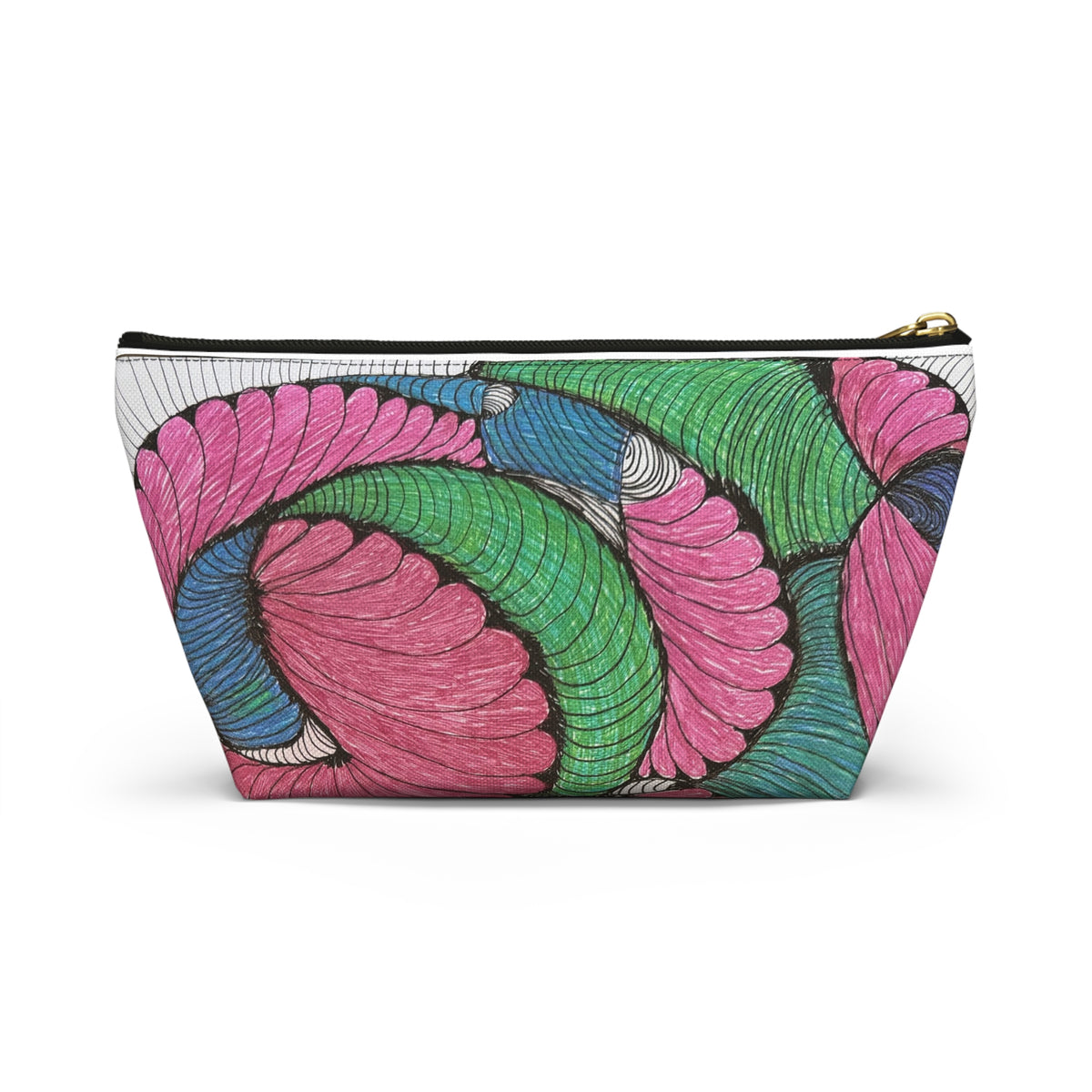 Colorful Abstract Floral Accessory Pouch