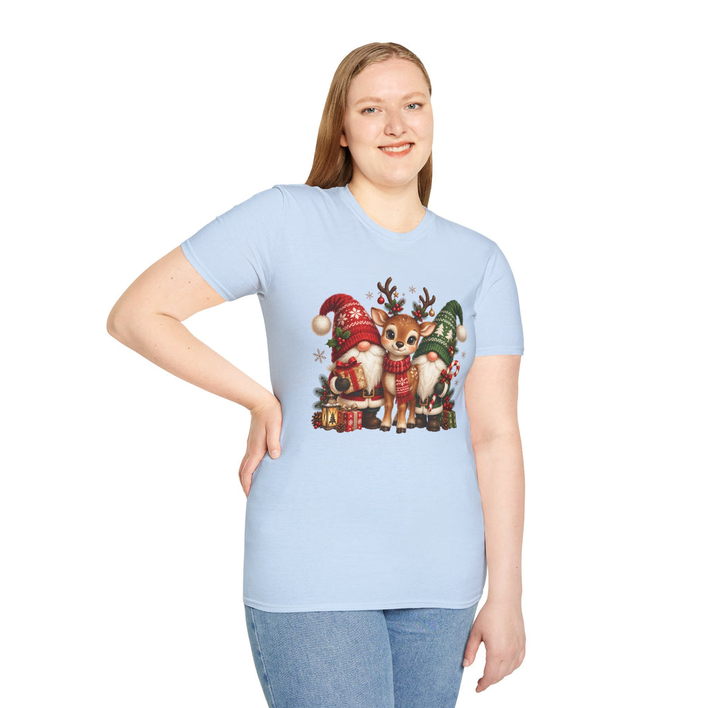 Christmas Reindeer and Bear Family T-Shirt