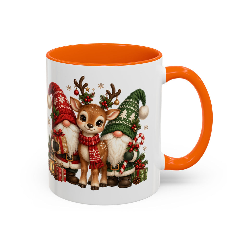 Festive Christmas Gnome and Reindeer Coffee Mug