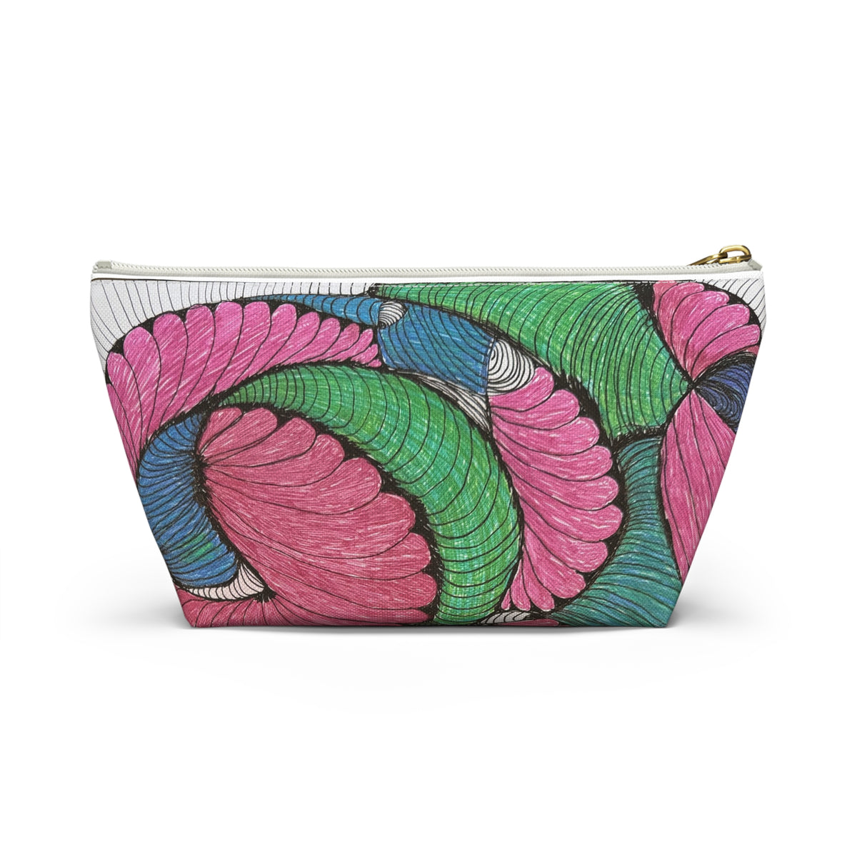Colorful Abstract Floral Accessory Pouch