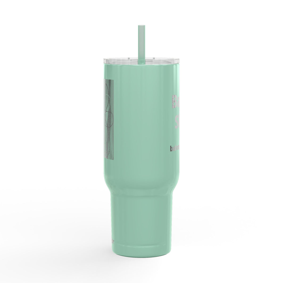 40oz Engraved Floral Insulated Tumbler with Lid & Straw
