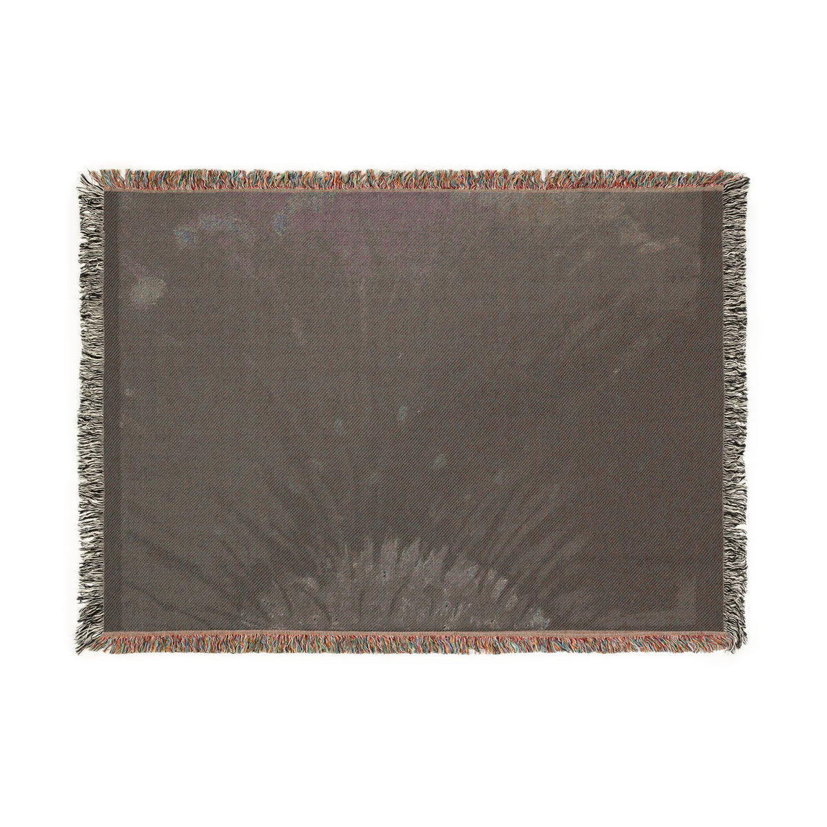 Dark Floral Woven Blanket — Moody Botanical Throw with Red Bloom Accents