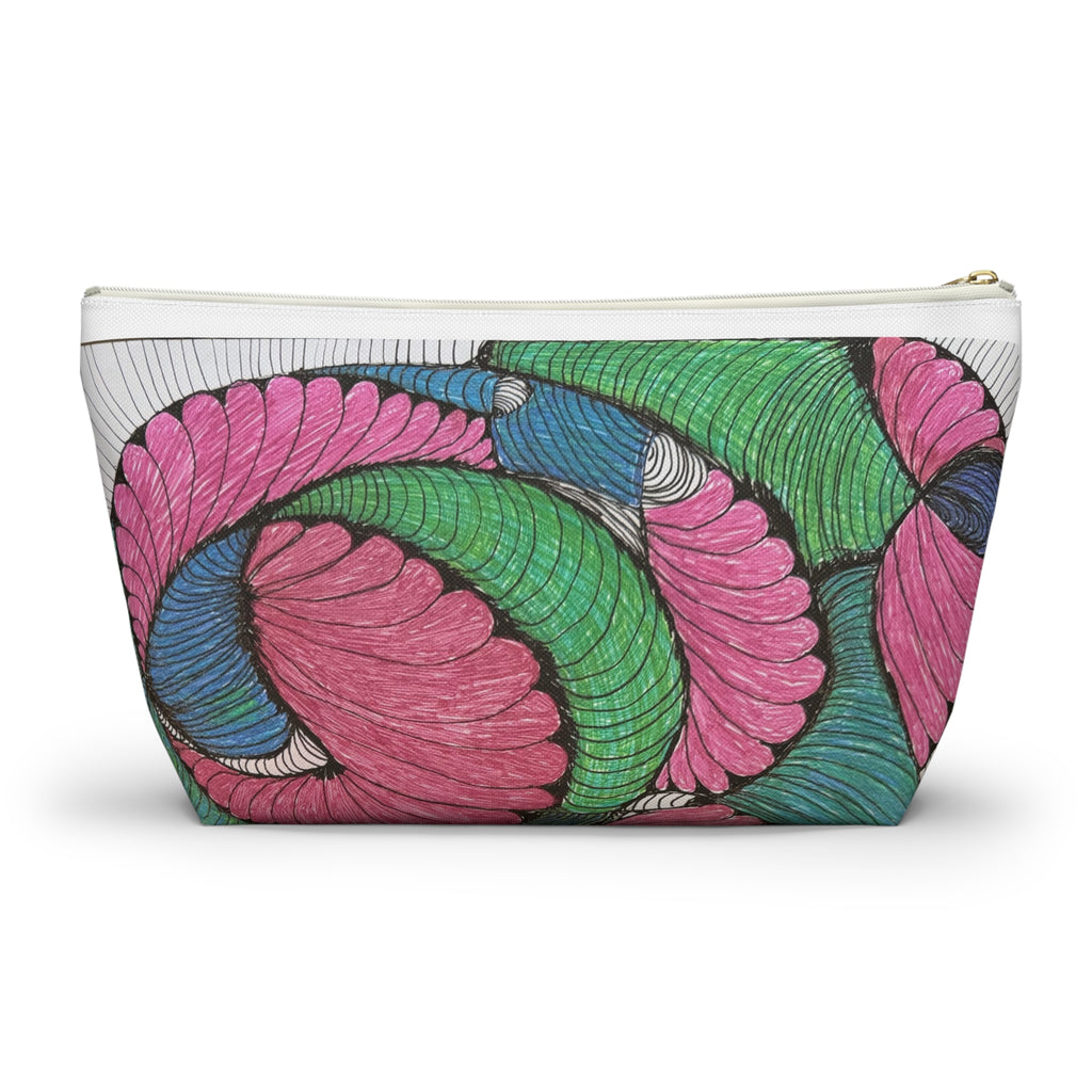 Colorful Abstract Floral Accessory Pouch