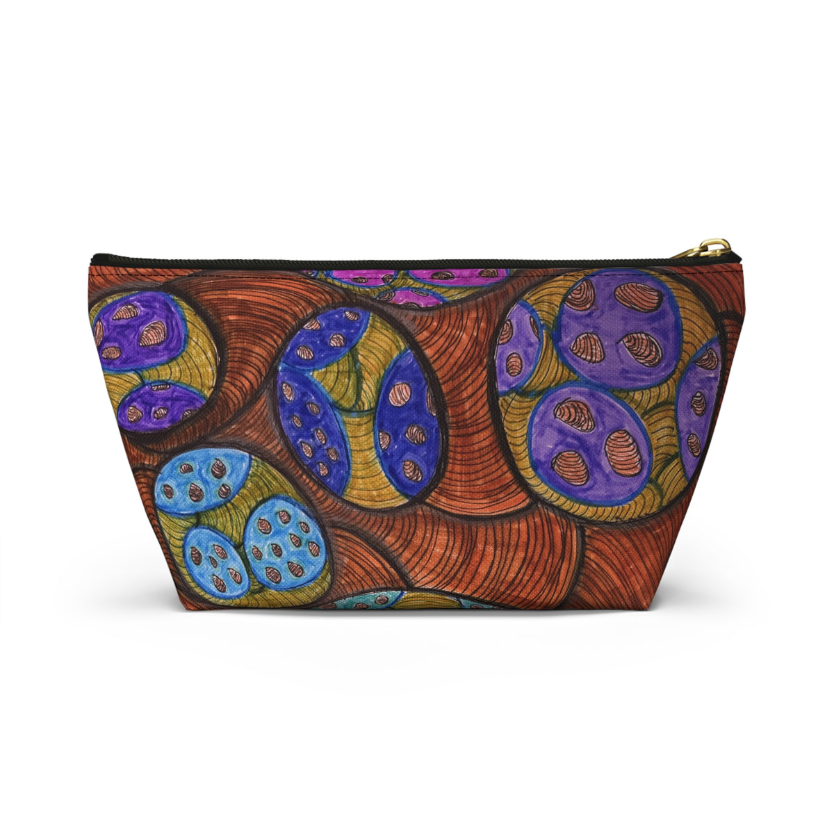 Colorful Abstract Botanical Accessory Pouch