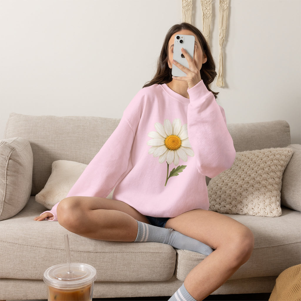Daisy Flower Crewneck Sweatshirt