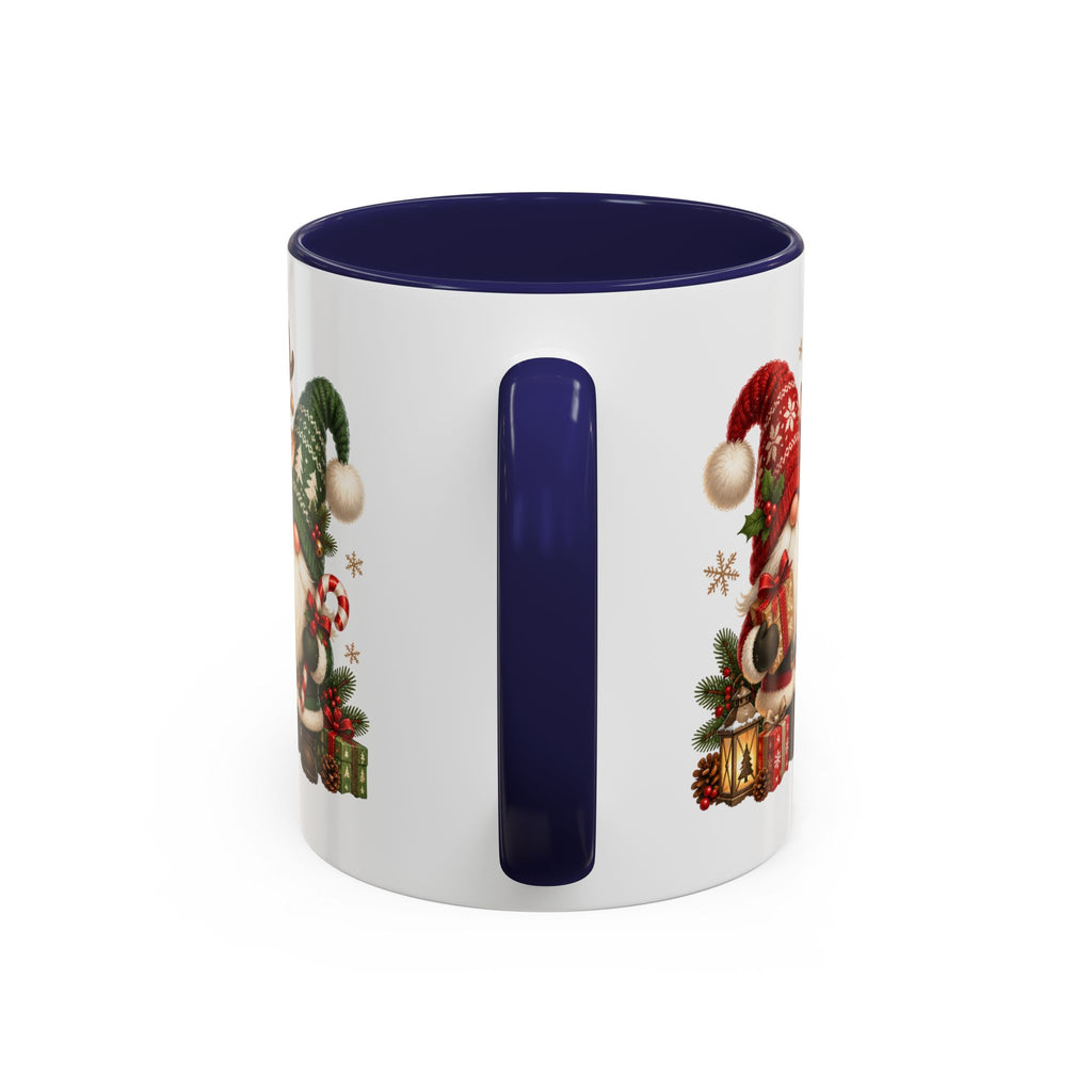 Festive Christmas Gnome and Reindeer Coffee Mug