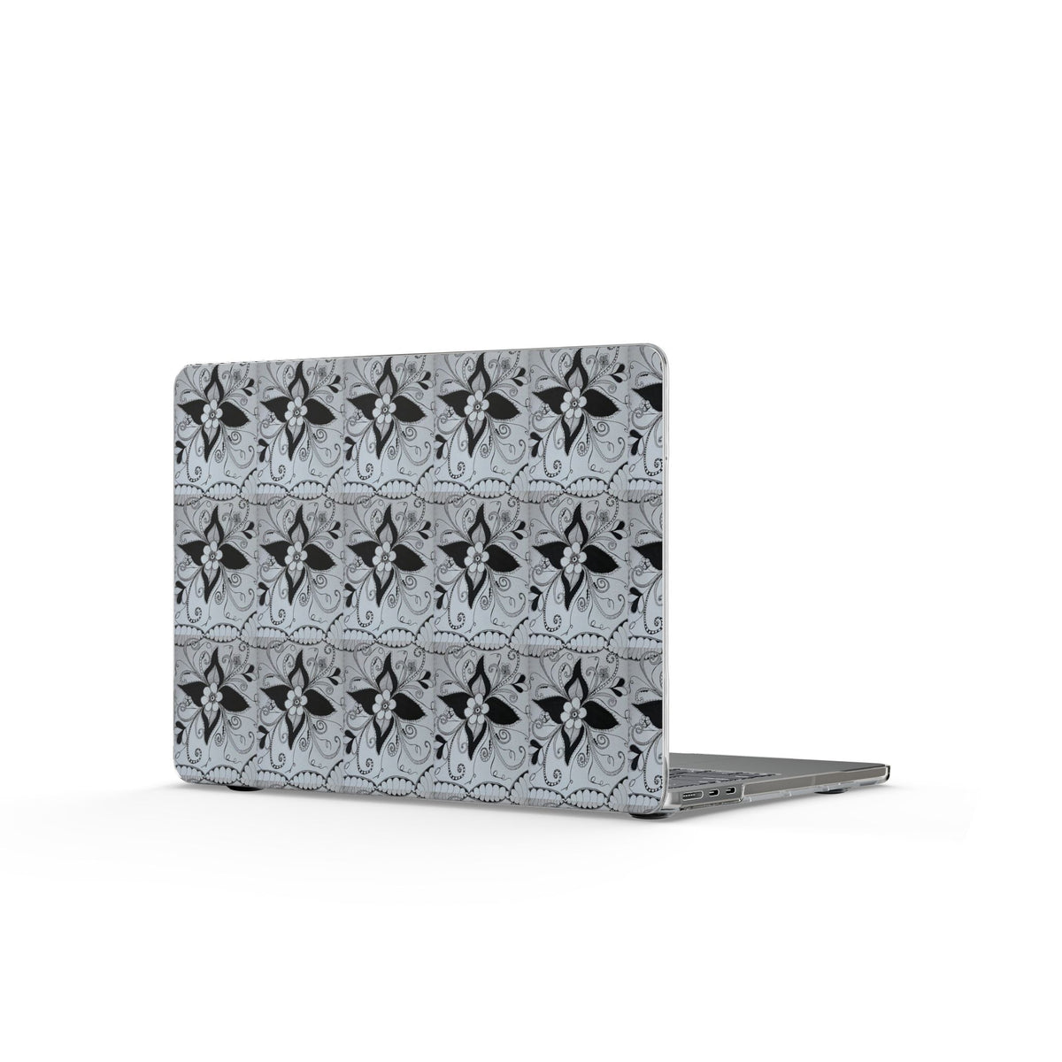 Floral Pattern Clear MacBook Case