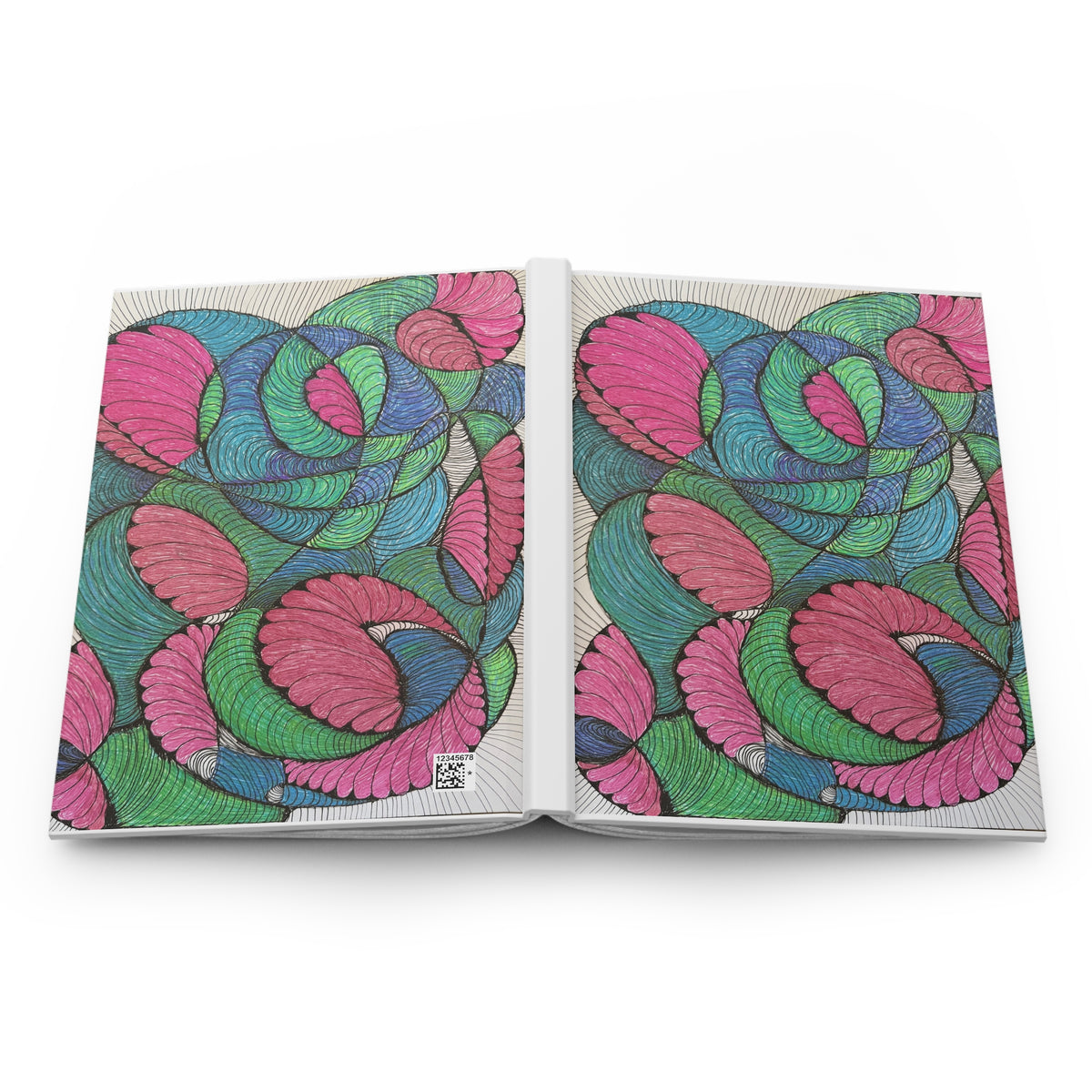 Colorful Abstract Floral Hardcover Journal
