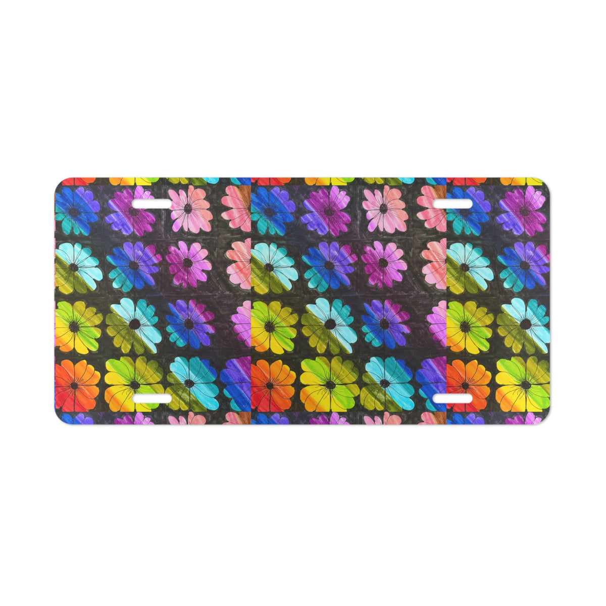 Colorful Floral Vanity Plate