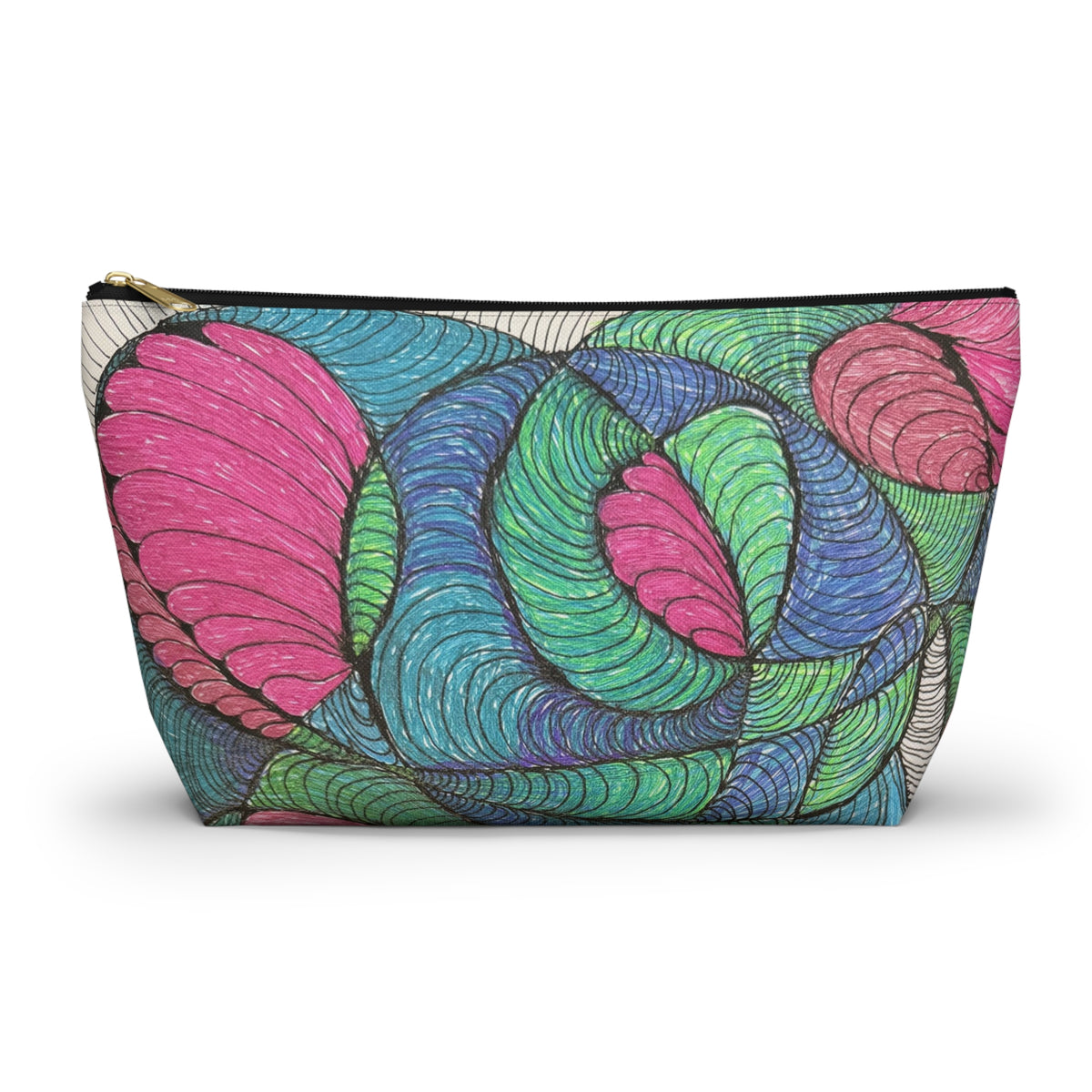Colorful Abstract Floral Accessory Pouch