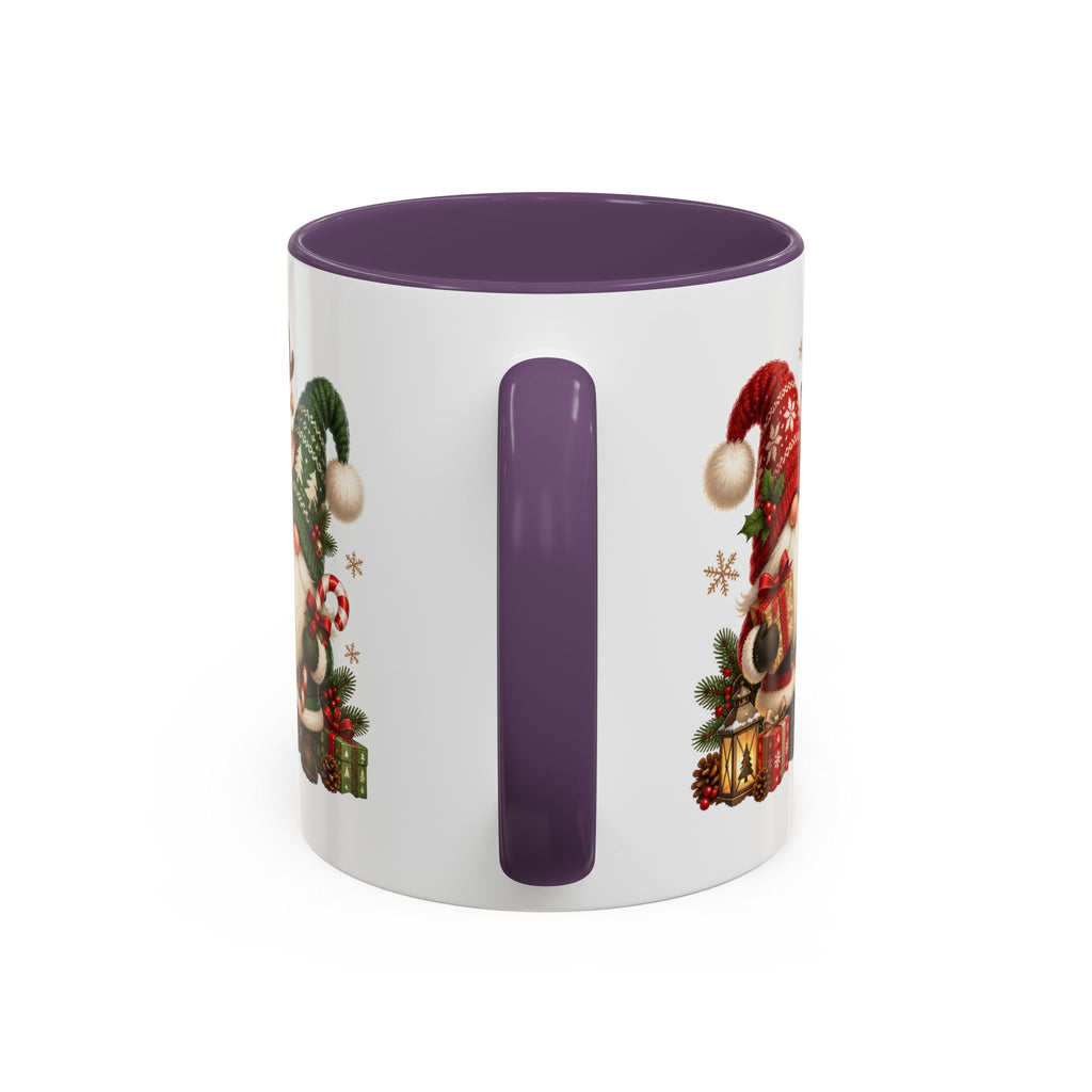 Festive Christmas Gnome and Reindeer Coffee Mug