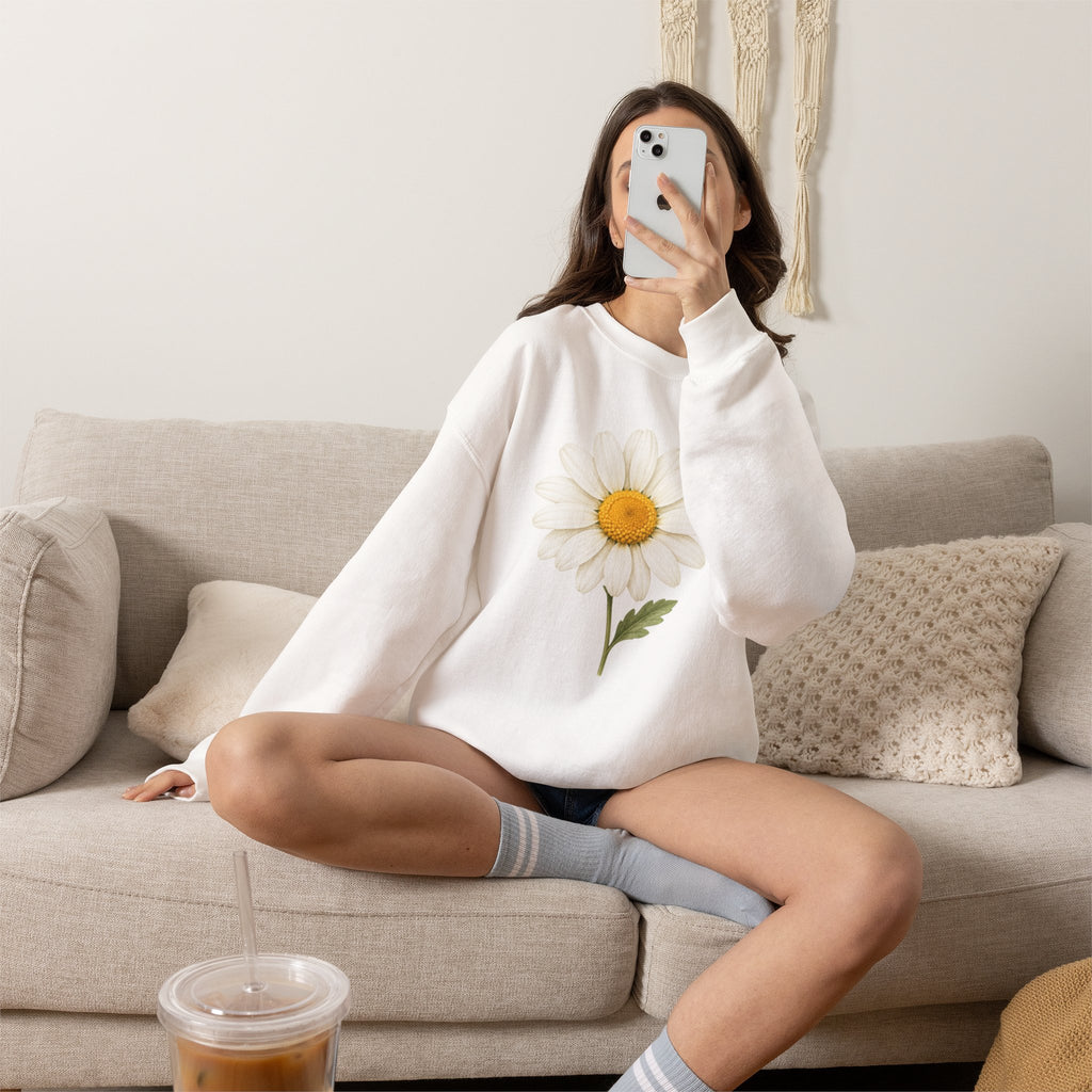 Daisy Flower Crewneck Sweatshirt