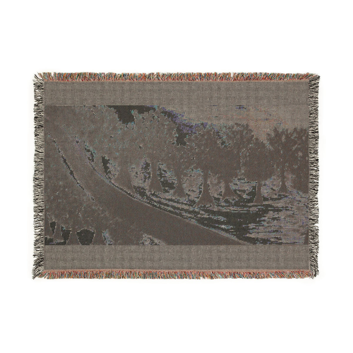 Scenic Tree Lane Woven Blanket — Cozy Decorative Throw for Living Room & Cabin