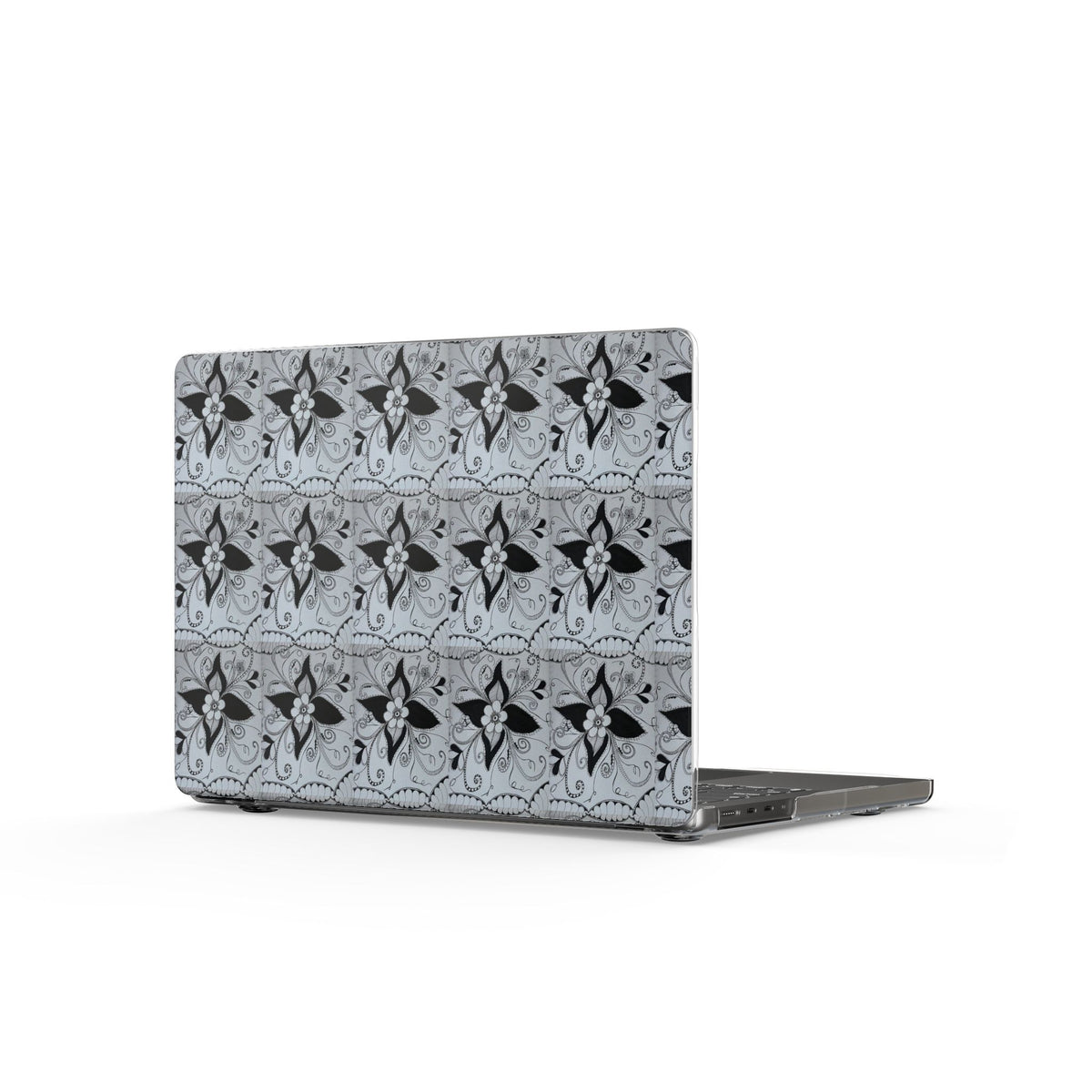 Floral Pattern Clear MacBook Case