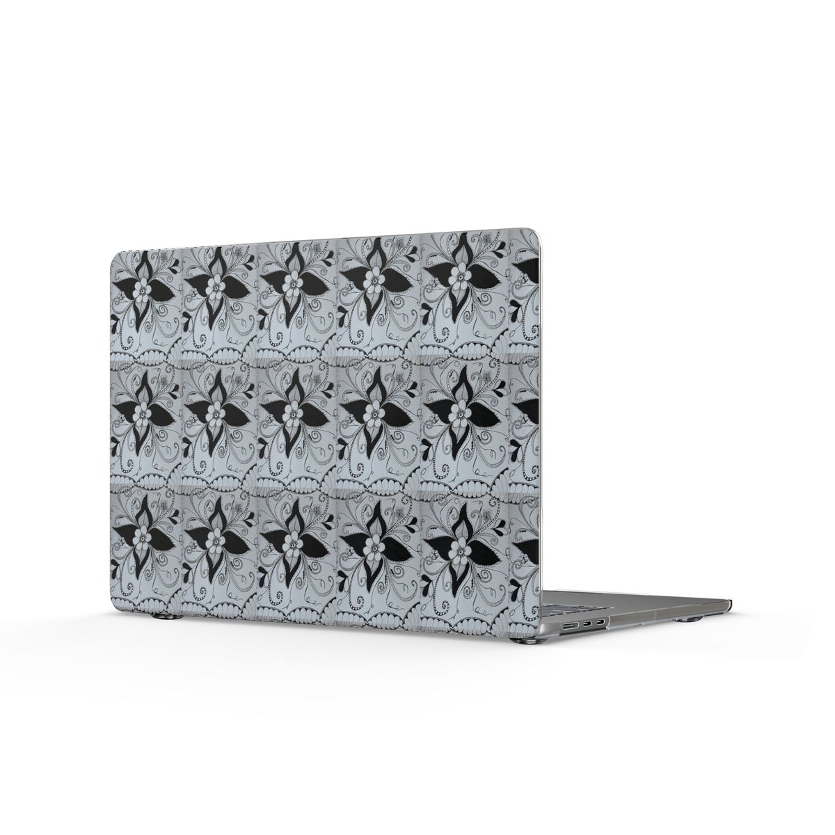 Floral Pattern Clear MacBook Case