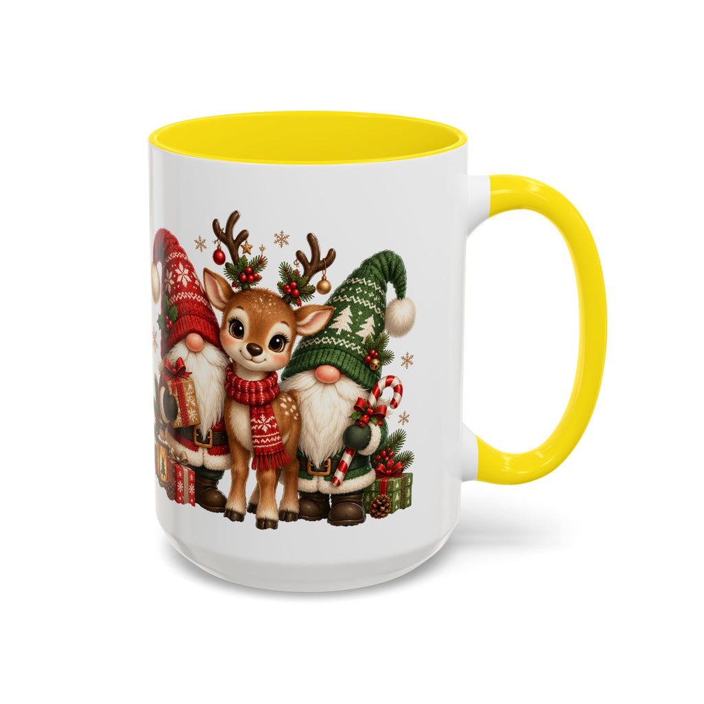 Festive Christmas Gnome and Reindeer Coffee Mug