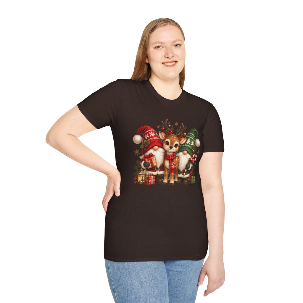 Christmas Reindeer and Bear Family T-Shirt