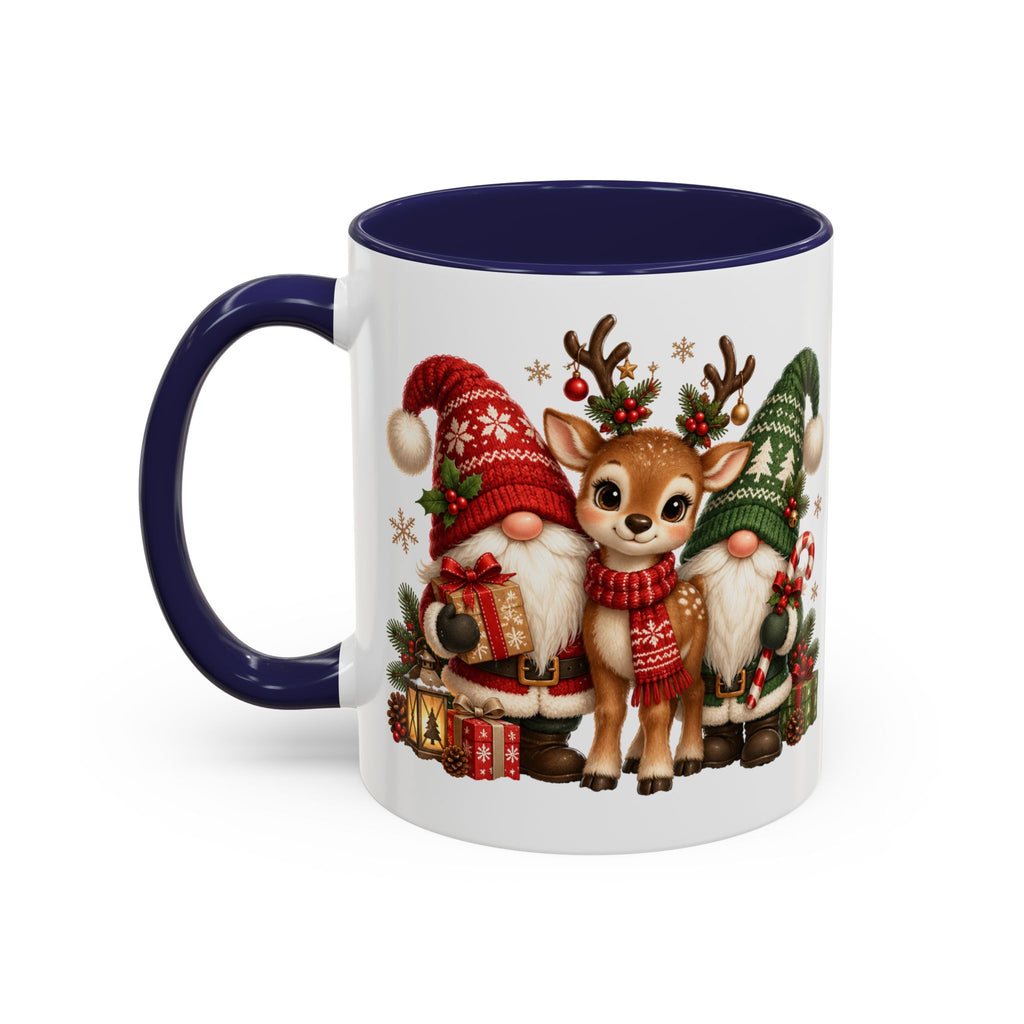 Festive Christmas Gnome and Reindeer Coffee Mug