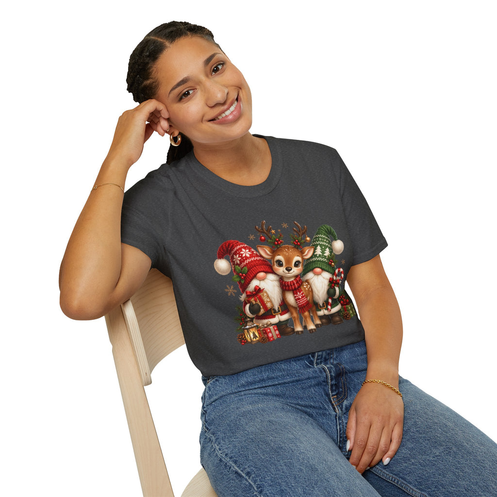 Christmas Reindeer and Bear Family T-Shirt