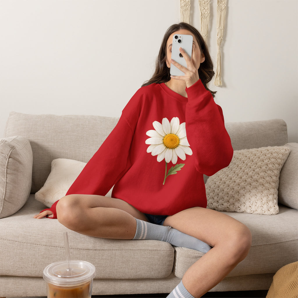Daisy Flower Crewneck Sweatshirt