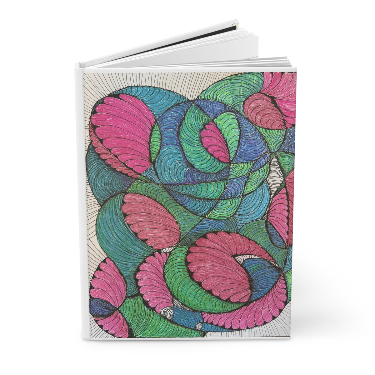 Colorful Abstract Floral Hardcover Journal