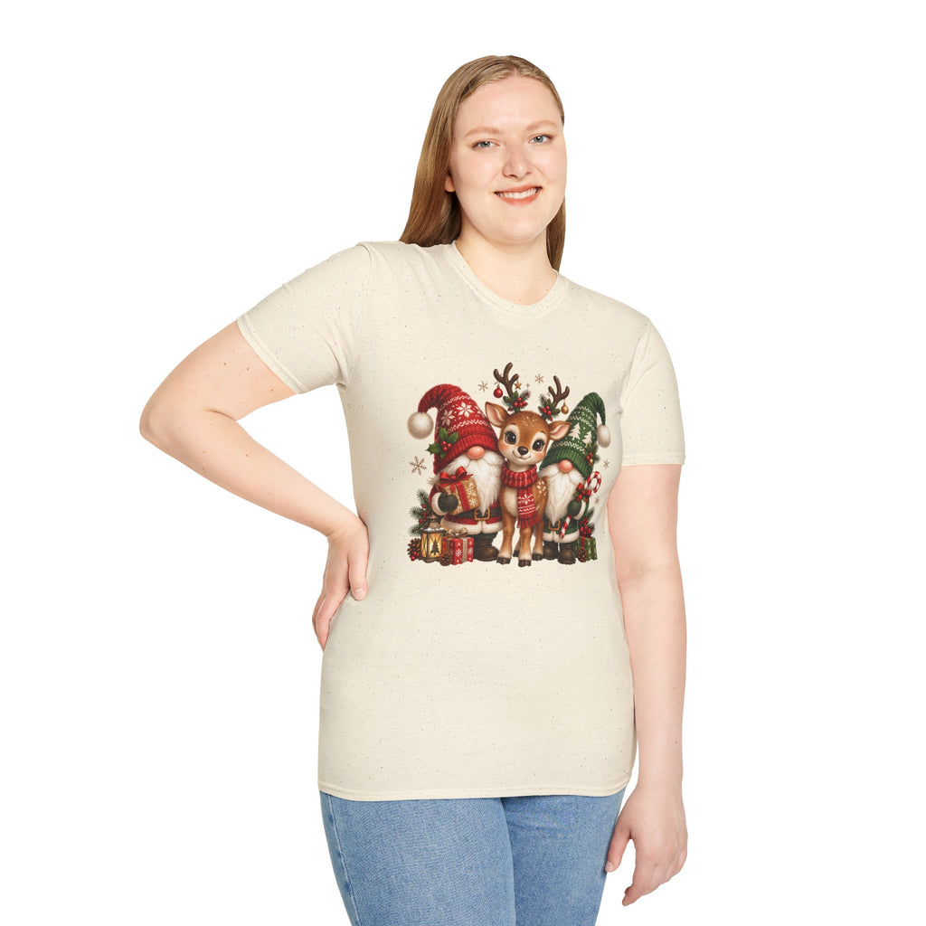 Christmas Reindeer and Bear Family T-Shirt