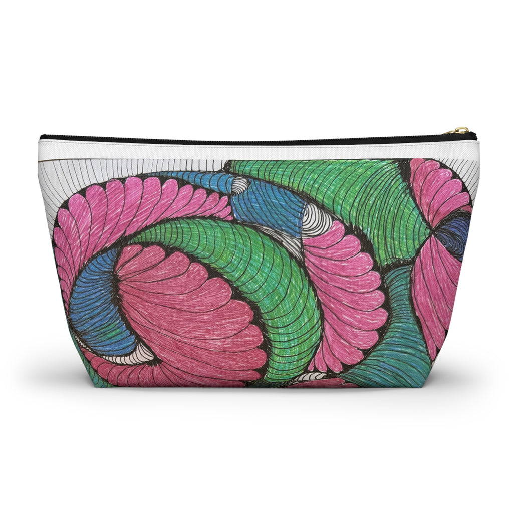 Colorful Abstract Floral Accessory Pouch