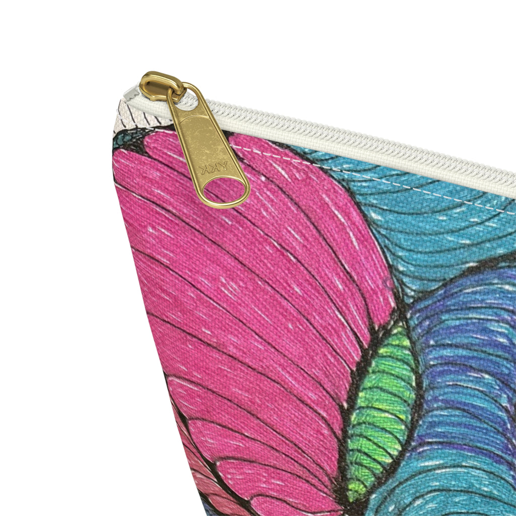 Colorful Abstract Floral Accessory Pouch