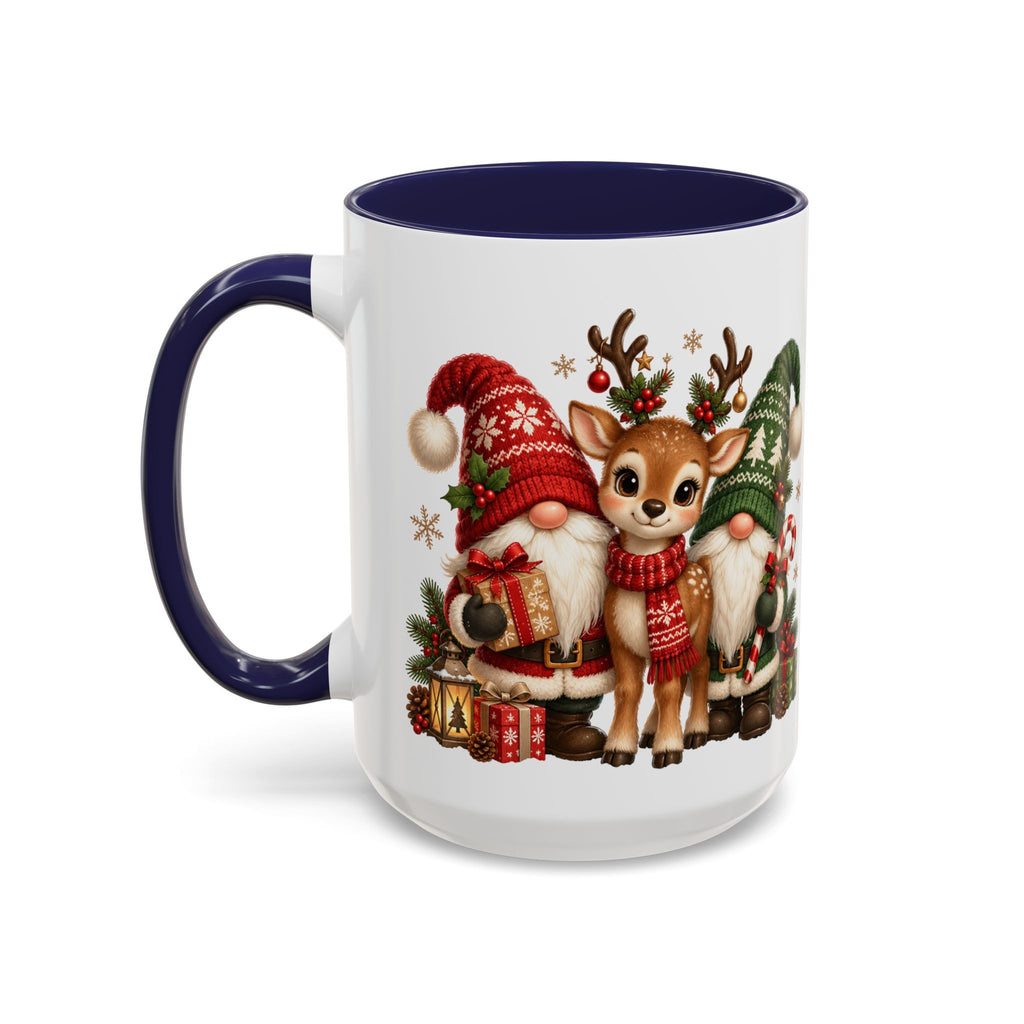 Festive Christmas Gnome and Reindeer Coffee Mug