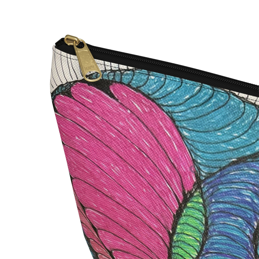 Colorful Abstract Floral Accessory Pouch