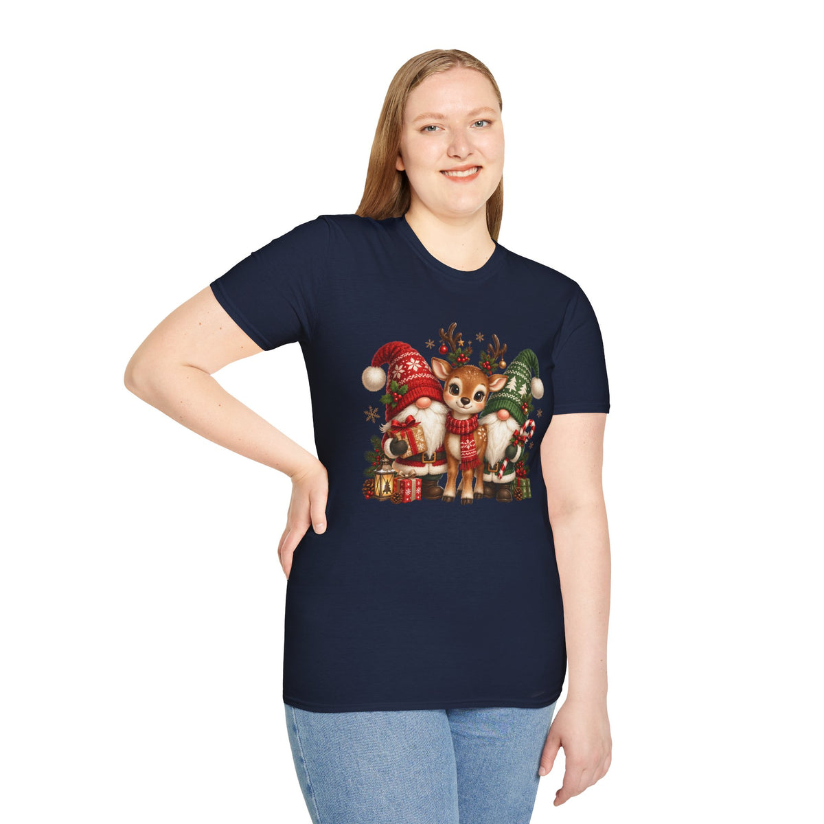 Christmas Reindeer and Bear Family T-Shirt