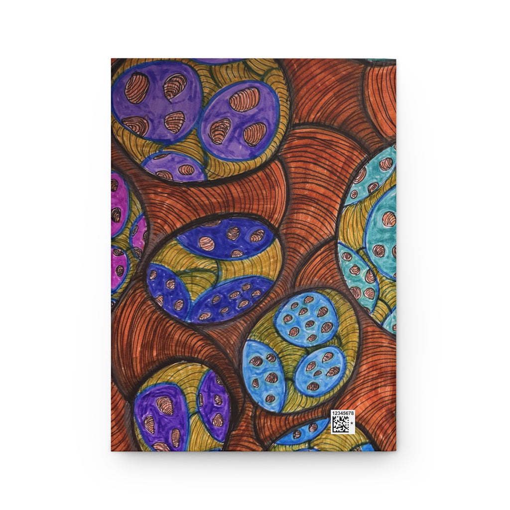 Hardcover Journal with Colorful Abstract Botanical Pattern