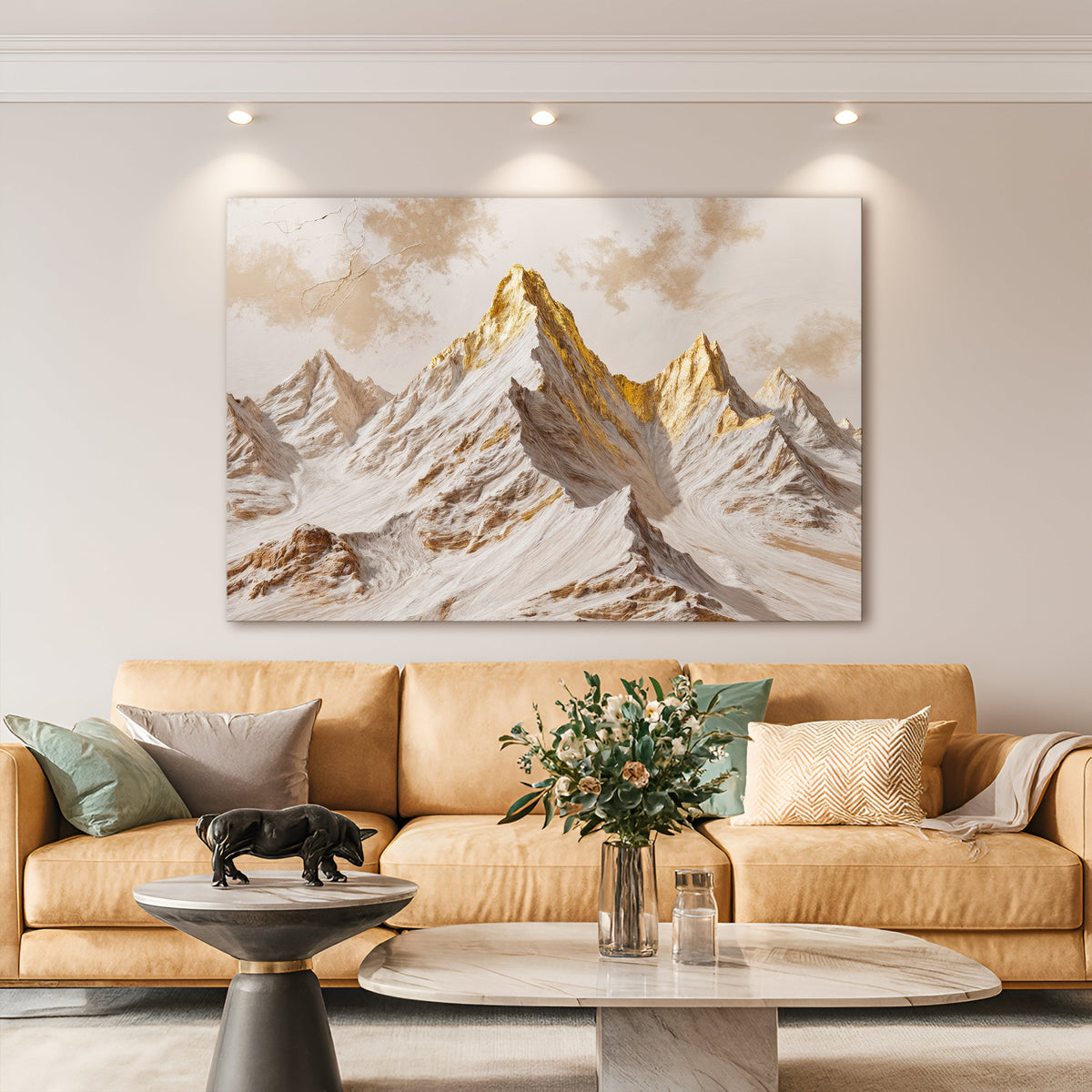 Golden Peaks — Landscape Canvas Print