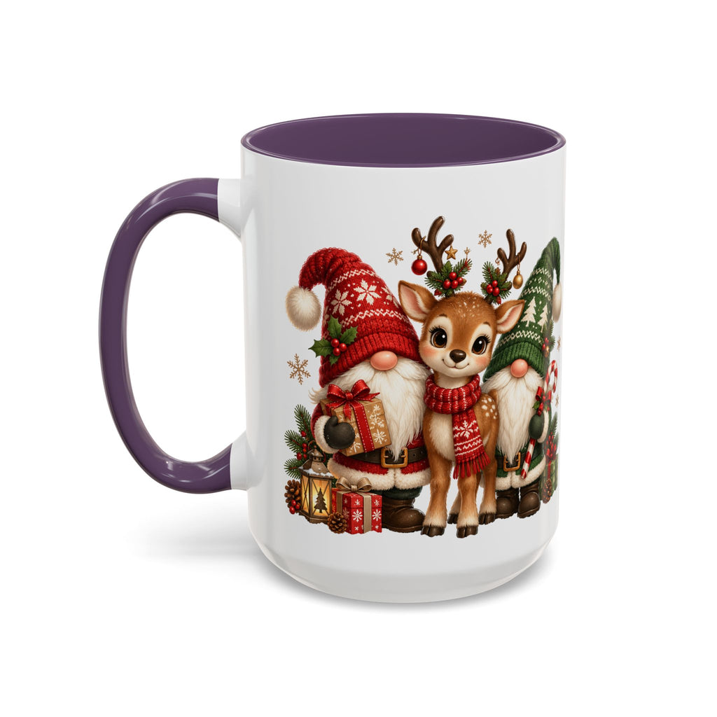 Festive Christmas Gnome and Reindeer Coffee Mug